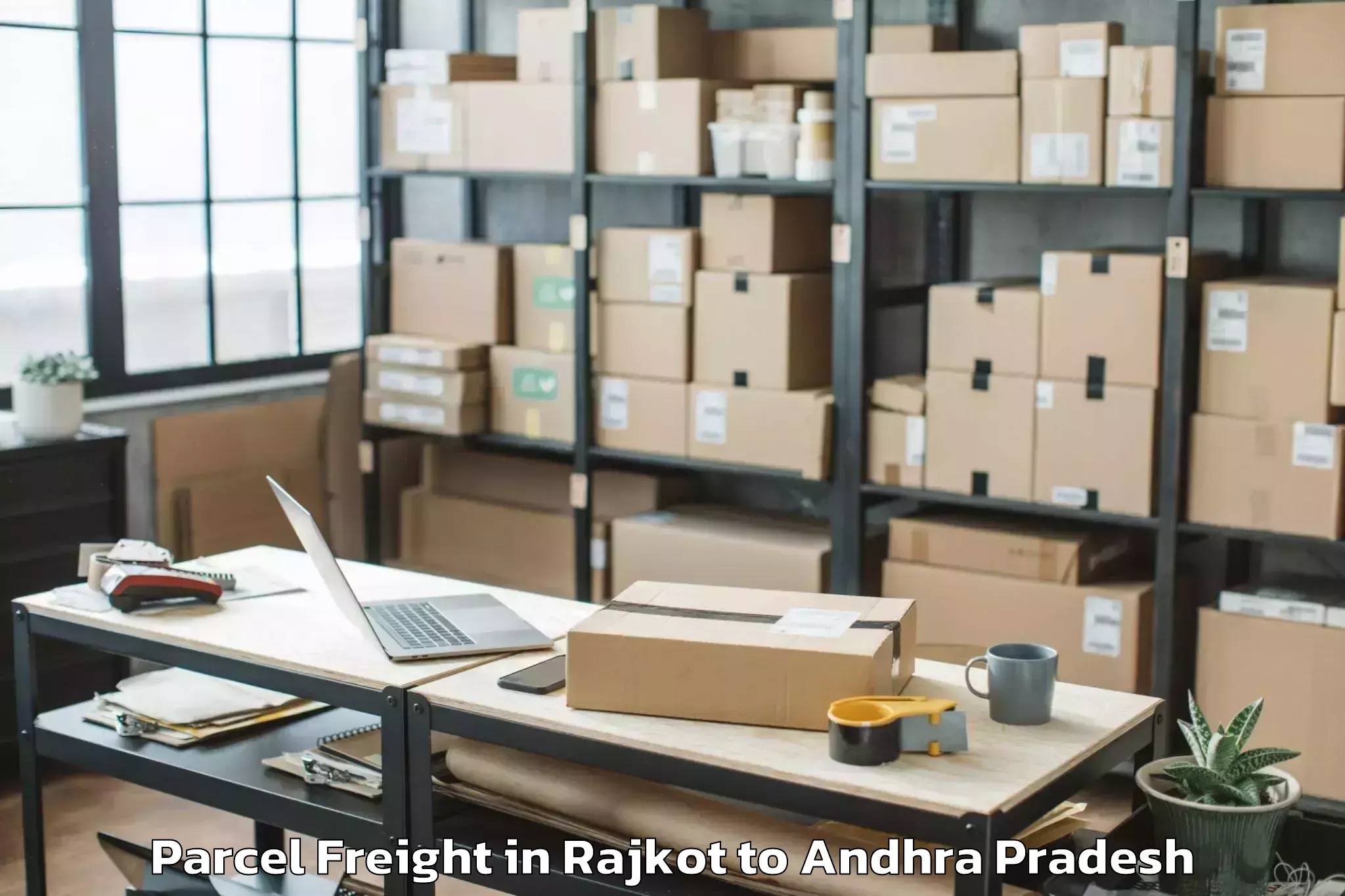 Leading Rajkot to Rompicherla Parcel Freight Provider